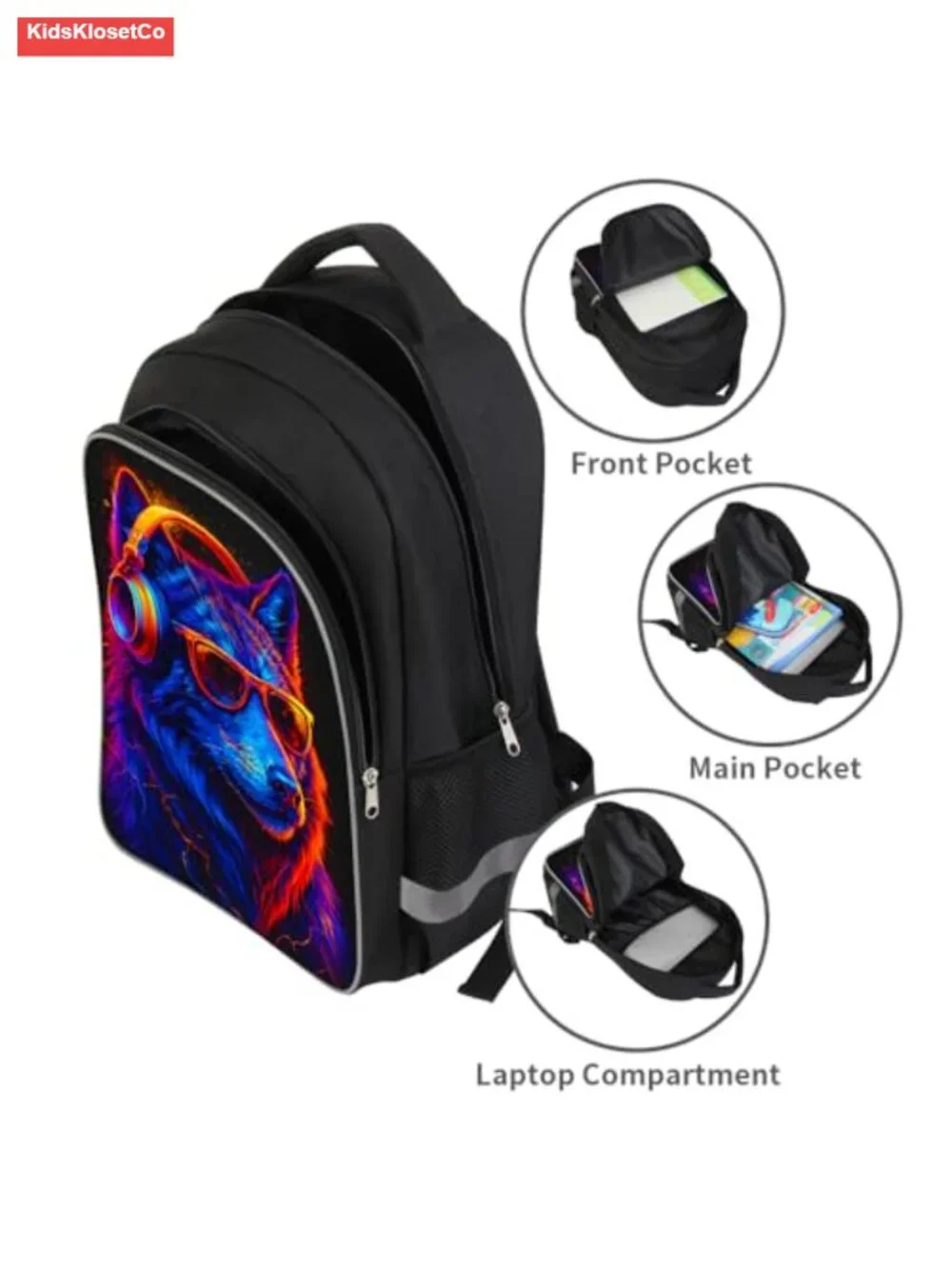 Ergonomic School Backpack for Kids Boys Girls - Lightweight Laptop Bookbag with